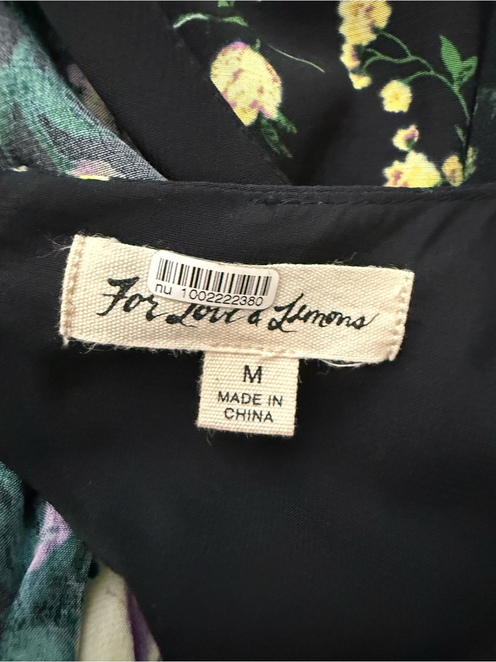 FOR LOVE AND LEMONS Ross Black Floral Asymmetrical Midi Dress - Picture 7 of 8